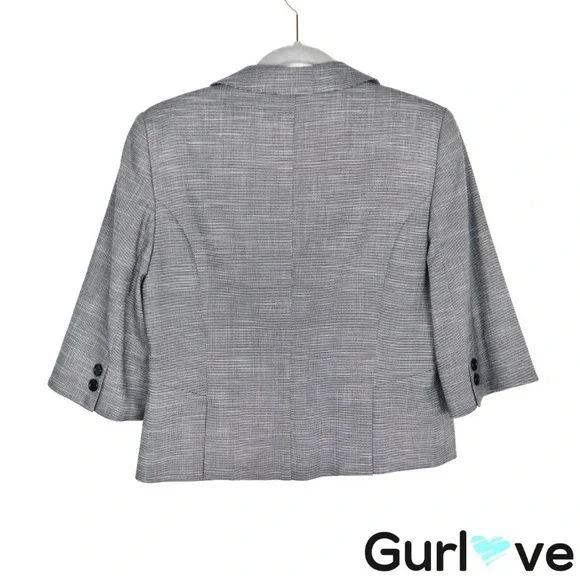 Louben Petite 8 Gray One Button Jacket - Picture 2 of 6